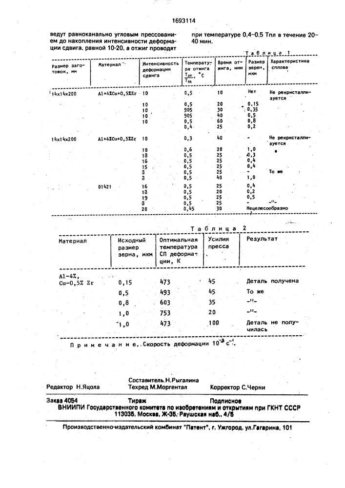 Способ подготовки структуры алюминиевых сплавов (патент 1693114)