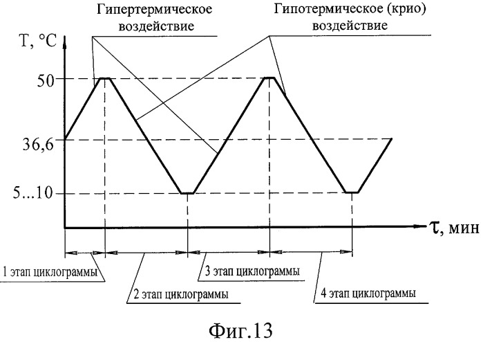 Способ комплексной термоконтрастной неинвазивной субдермальной терапии и устройство для его осуществления (патент 2307642)