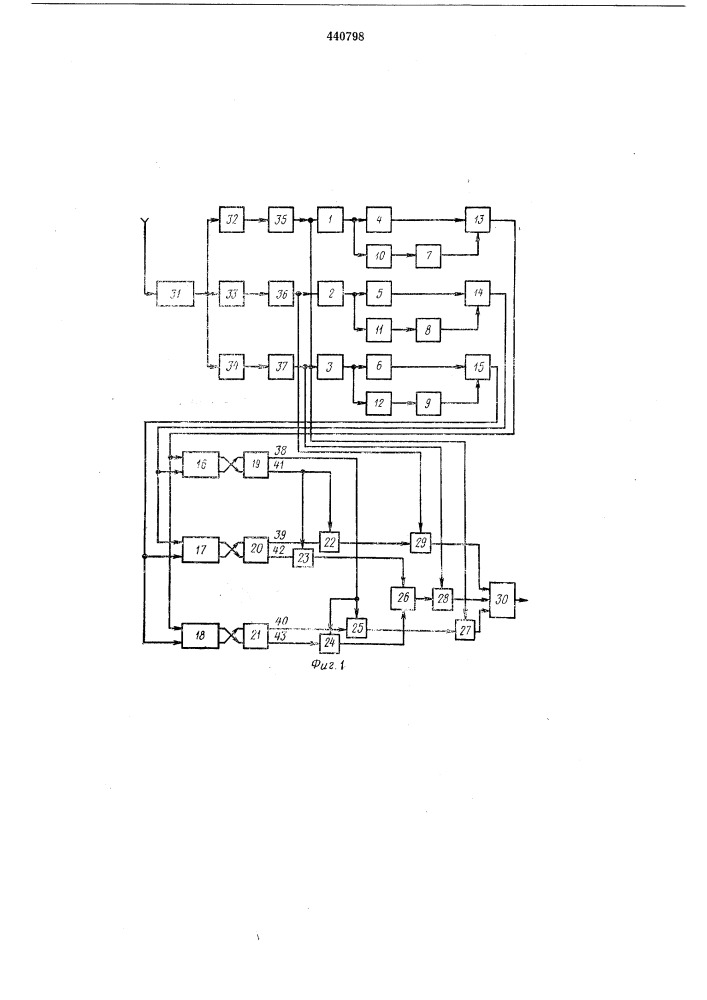 Устройство для автоматического выбора каналов (патент 440798)