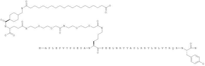 Длительно действующие агонисты рецепторов y2 и(или) y4 (патент 2504550)