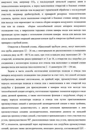 Способ изготовления аппарата воздушного охлаждения газа, способ изготовления теплообменной секции аппарата (варианты), способ изготовления камеры входа или выхода газа аппарата, способ гидравлических испытаний теплообменной секции аппарата и способ гидравлических испытаний коллектора подвода и отвода газа аппарата (патент 2364811)