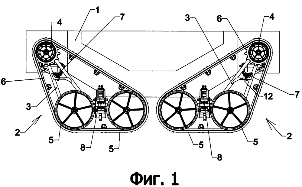 Система подвески и подвеска движителя вездехода (патент 2615828)