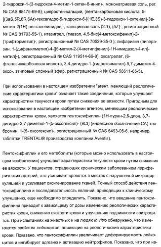 Комбинации ингибитора (ингибиторов) всасывания стерина с модификатором (модификаторами) крови, предназначенные для лечения патологических состояний сосудов (патент 2314126)