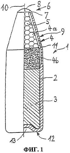 Частично раздробляющаяся пуля с двойным ядром (патент 2356002)