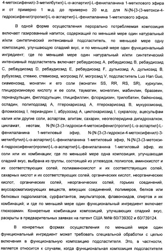 Композиция интенсивного подсластителя с глюкозамином и подслащенные ею композиции (патент 2455854)