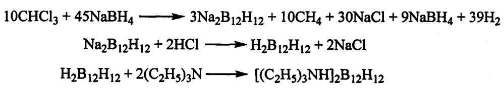Способ получения солей додекагидрододекабората b12h12 2- (патент 2647733)
