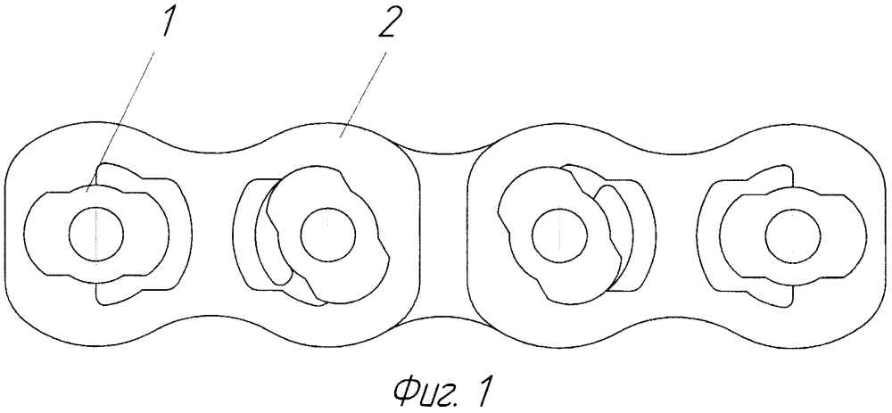 Цепь с двойным шарниром (патент 2622330)