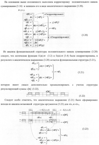 Функциональная структура корректировки аргументов промежуточной суммы &#177;[s3i] параллельного сумматора в позиционно-знаковых кодах f(+/-) (патент 2378681)