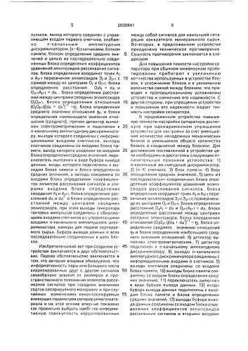 Устройство для автоматической настройки радиометрического сепаратора минерального сырья (патент 2000841)