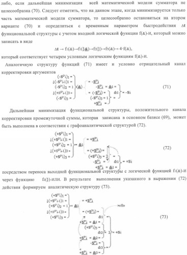 Функциональная структура корректировки аргументов промежуточной суммы &#177;[s&#39;&#39;i] параллельного сумматора в позиционно-знаковых кодах f(+/-) (патент 2362204)