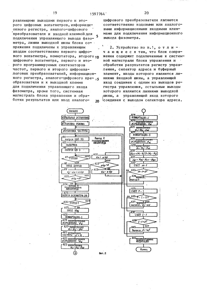 Устройство для определения фазоамплитудной погрешности фазометров (патент 1597764)