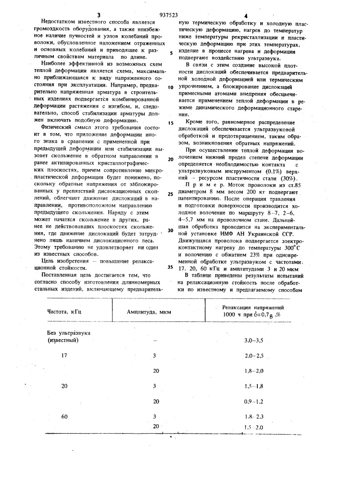 Способ изготовления длинномерных стальных изделий (патент 937523)