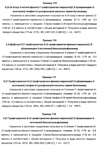 Производные ацетиленил-пиразоло-пиримидина в качестве антагонистов mglur2 (патент 2412943)