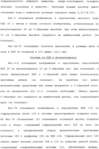 Невозгораемые усиленные, легковесные панели на вяжущем веществе и металлокаркасная система для покрытия пола (патент 2358077)