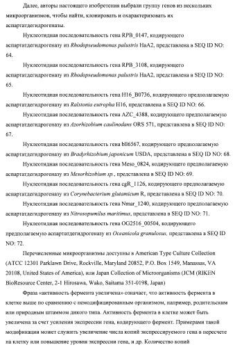 Бактерия семейства enterobacteriaceae - продуцент l-аспарагиновой кислоты или метаболитов, производных l-аспарагиновой кислоты, и способ получения l-аспарагиновой кислоты или метаблитов, производных l-аспарагиновой кислоты (патент 2472853)