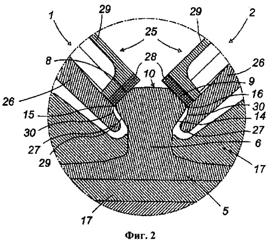 Наклонный направляющий ролик, используемый в паре, для направляющего блока при ведении вдоль рельса (патент 2353538)