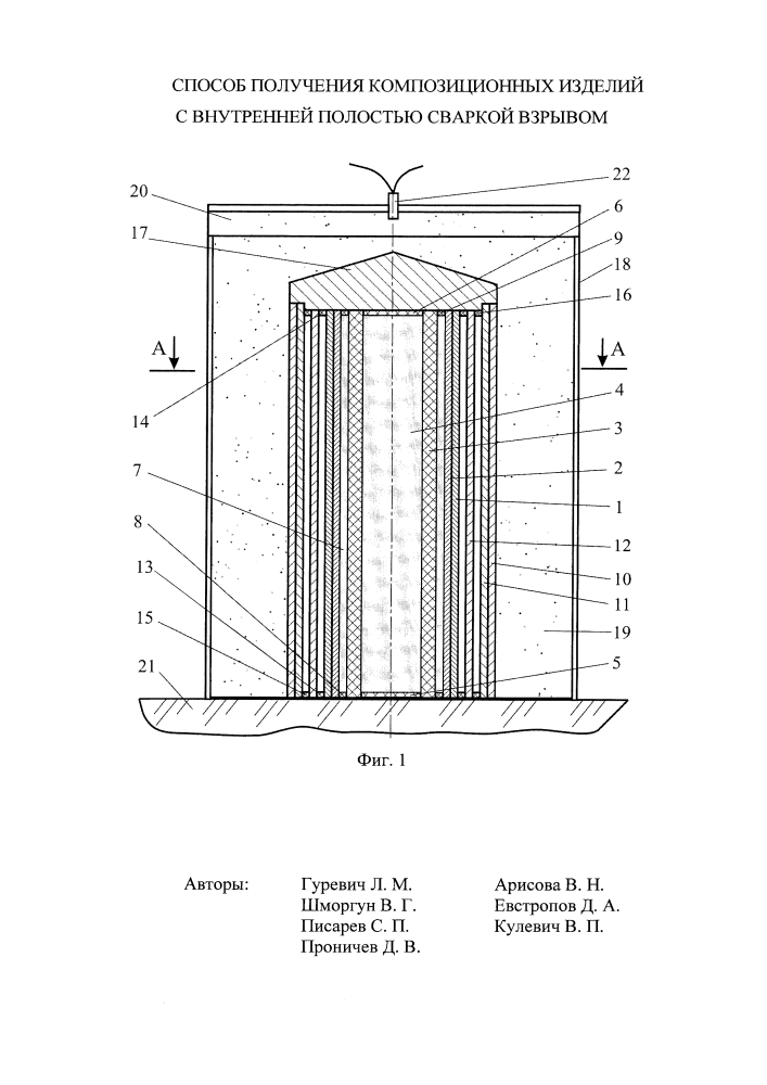 Способ получения композиционных изделий с внутренней полостью сваркой взрывом (патент 2632501)