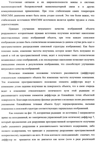 Способ формирования изображений в миллиметровом и субмиллиметровом диапазоне волн (варианты), система формирования изображений в миллиметровом и субмиллиметровом диапазоне волн (варианты), диффузорный осветитель (варианты) и приемо-передатчик (варианты) (патент 2349040)