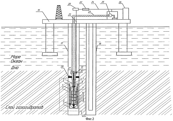 Устройство для тепловой обработки газогидратных залежей (патент 2516303)