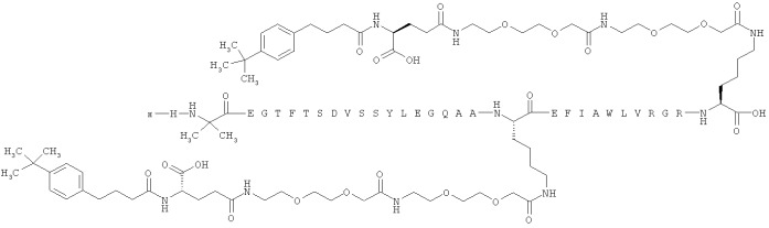 Дважды ацилированные производные glp-1 (патент 2559540)