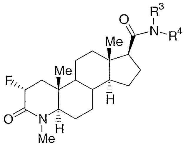 Фторированные производные 4-азастероида в качестве модуляторов рецептора андрогена (патент 2320670)