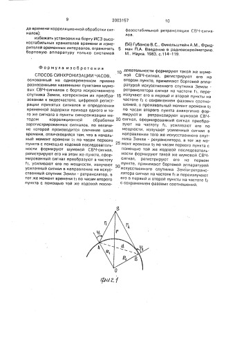 Способ синхронизации часов (патент 2003157)