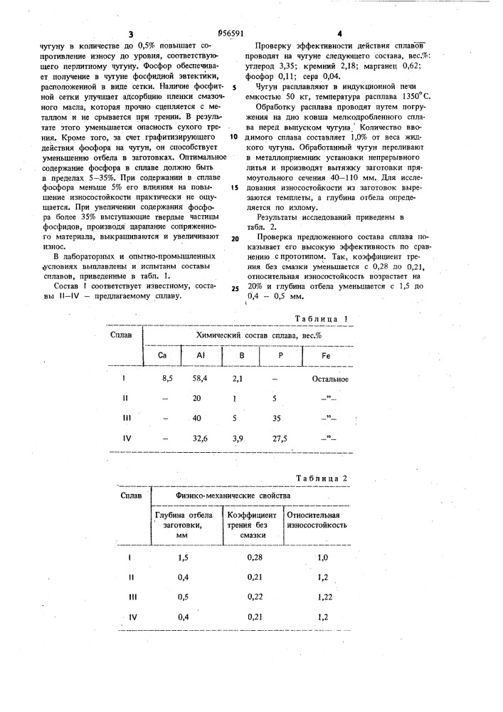 Сплав для легирования и модифицирования чугуна (патент 956591)