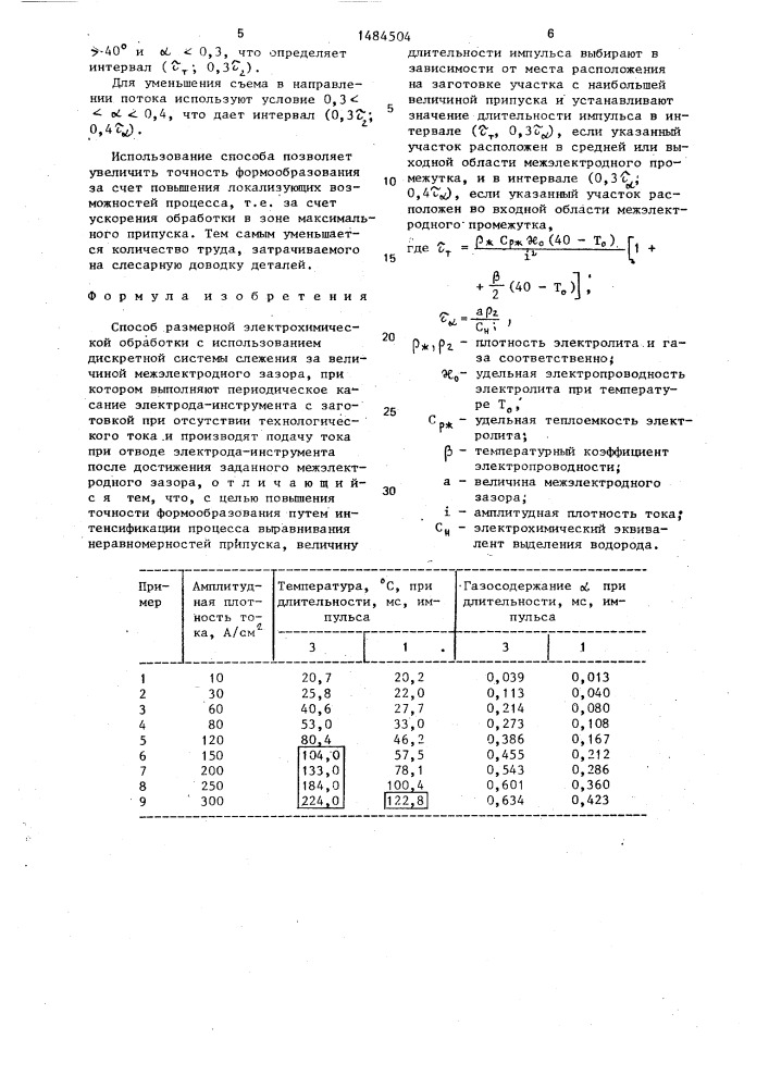 Способ размерной электрохимической обработки (патент 1484504)