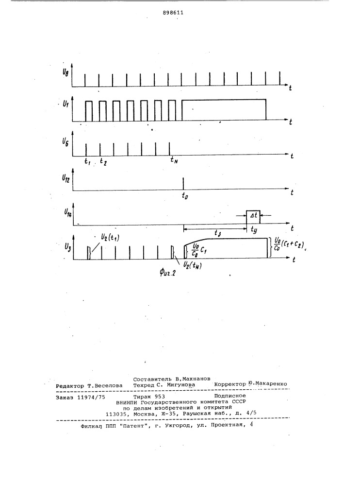 Преобразователь параметров трехэлементных двухполюсных цепей в код (патент 898611)
