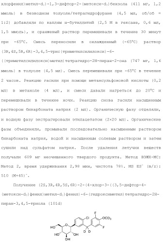 Дейтерированные бензилбензольные производные и способы применения (патент 2509773)