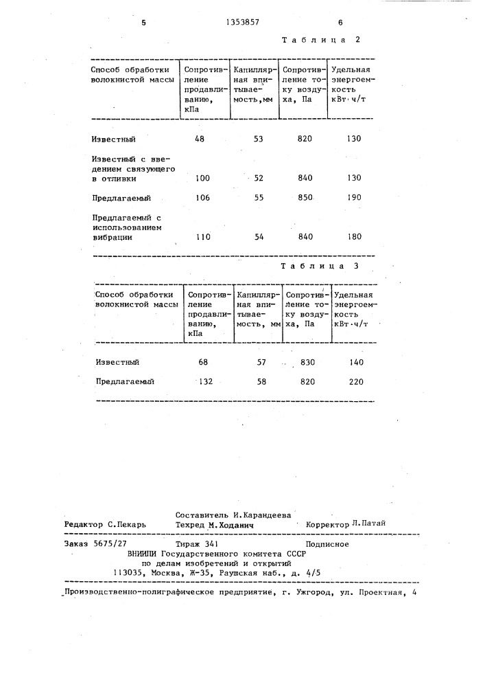 Способ обработки волокнистой массы (патент 1353857)