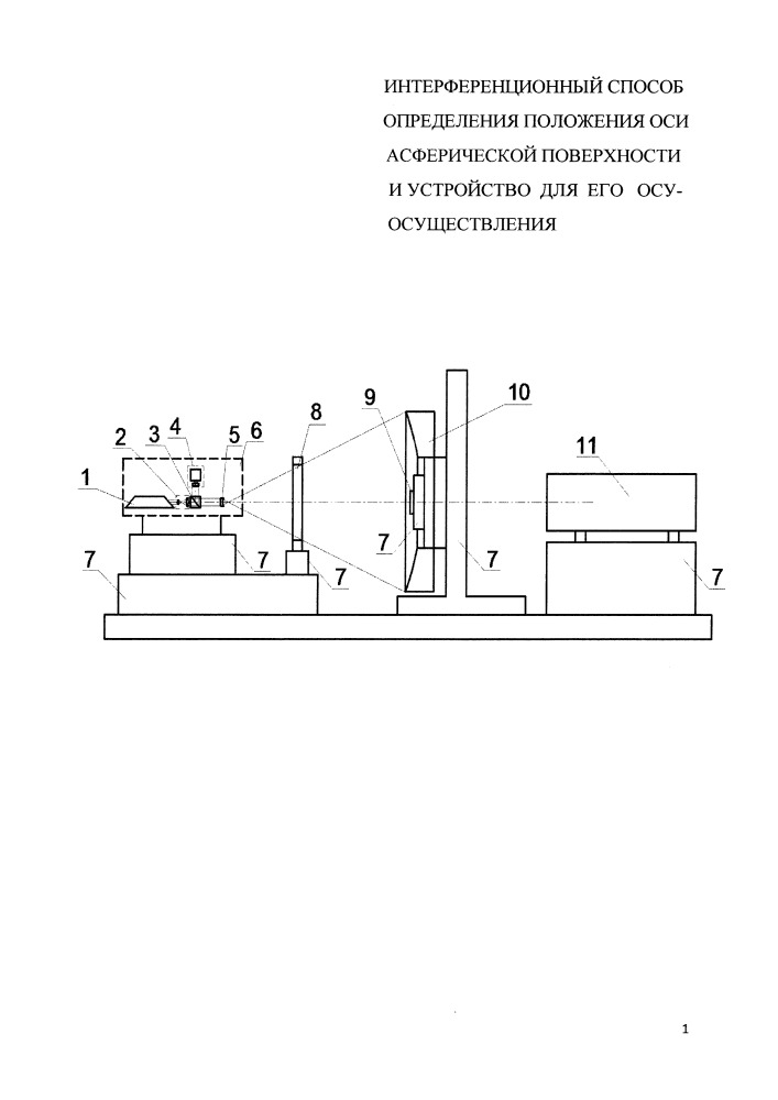 Интерференционный способ определения положения оси асферической поверхности и устройство для его осуществления (патент 2658106)