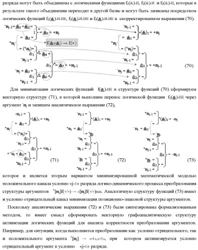 Способ преобразования позиционно-знаковых аргументов &#177;[nj]f(+/-) в структуру аргументов &#177;[nj]f(+/-)min с минимизированным числом активных аргументов и функциональная структура для его реализации (варианты русской логики) (патент 2417432)