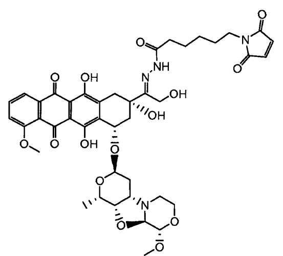 Конъюгаты производного антрациклина, способы их получения и их применение в качестве противоопухолевых соединений (патент 2523419)