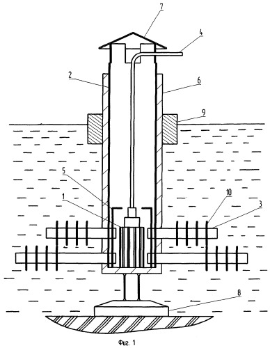 Устройство для повышения температуры воды в рыбоводных емкостях и водоемах (патент 2285397)