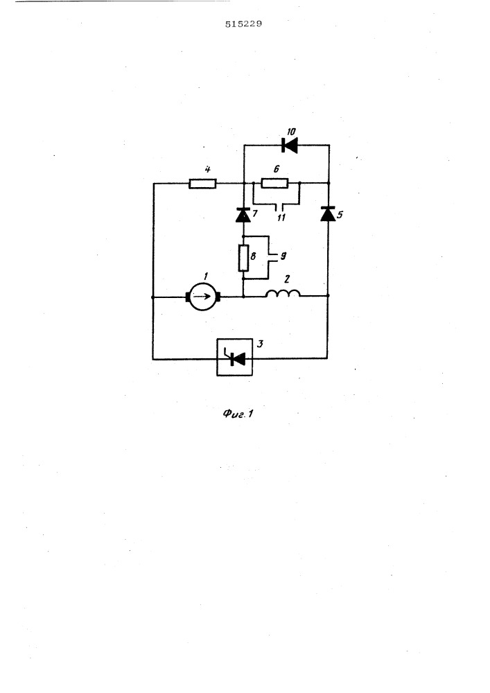 Устройство для электрического торможения электродвигателя постоянного тока последовательного возбуждения (патент 515229)