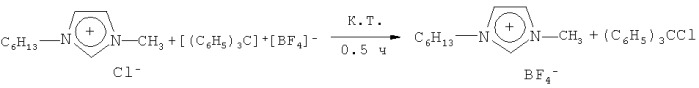 Способ получения ониевых солей с тетрафторборатным анионом, имеющих низкое содержание галогенидов (патент 2415843)