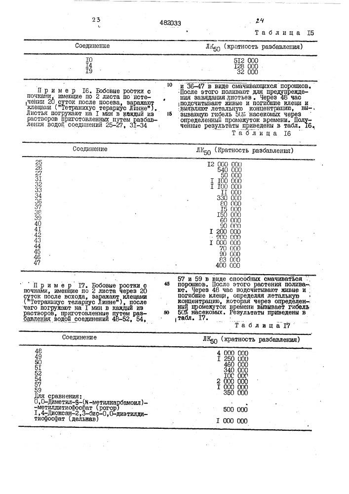 Инсектицид,акарицид и фунгицид (патент 482033)