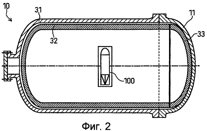 Резервуар высокого давления и устройство для взрывания, содержащее такой резервуар (патент 2389972)