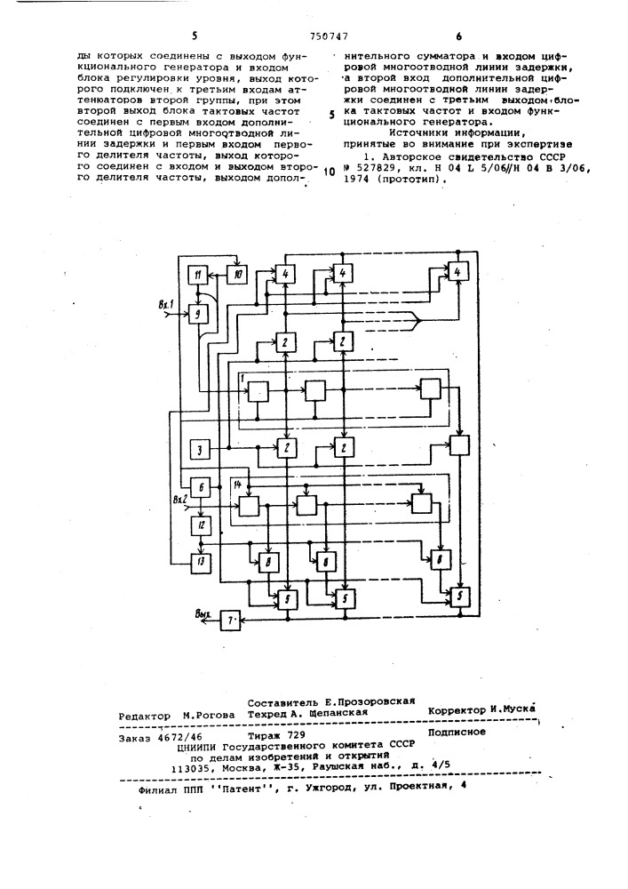 Формирователь модулированных сигналов (патент 750747)