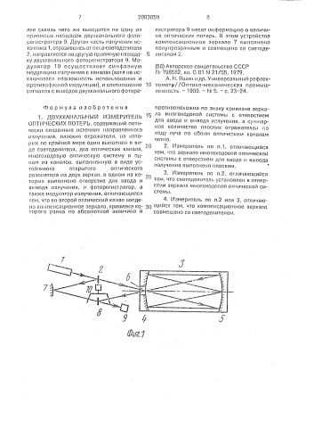 Двухканальный измеритель оптических потерь (патент 2003059)