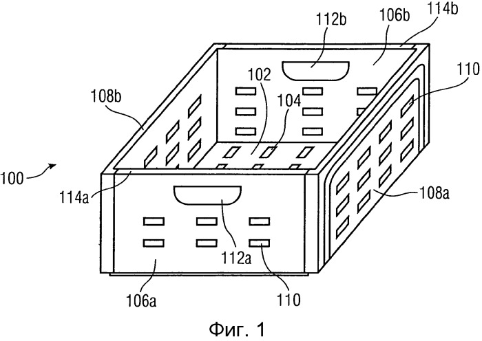 Тарный ящик с непрерывным элементом жесткости (патент 2529100)