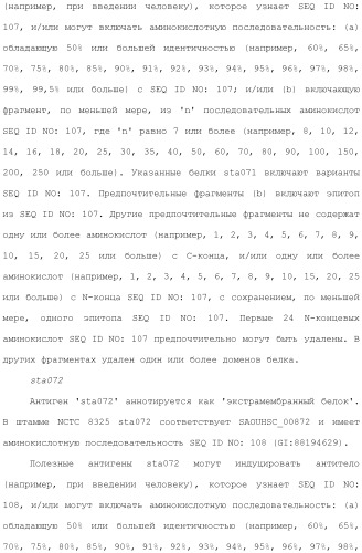 Композиции для иммунизации против staphylococcus aureus (патент 2508126)