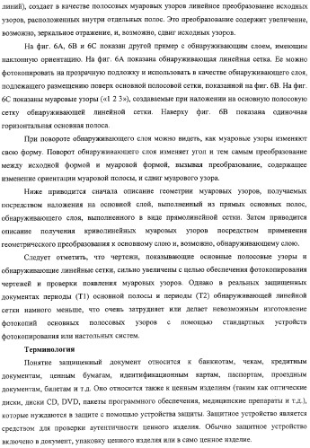 Аутентификация документов и изделий с помощью муаровых узоров (патент 2328036)