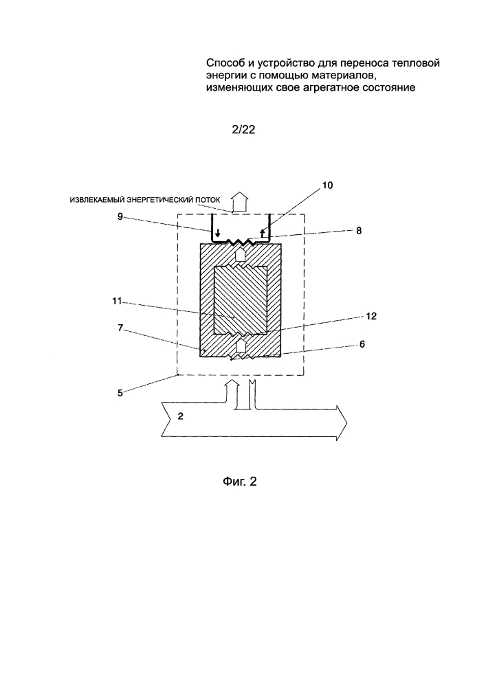 Способ и устройство для переноса тепловой энергии с помощью материалов, изменяющих свое агрегатное состояние (патент 2631855)