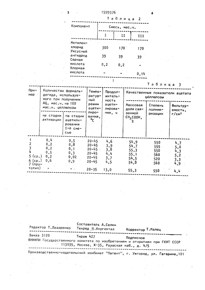 Способ получения ацетата целлюлозы (патент 1599376)