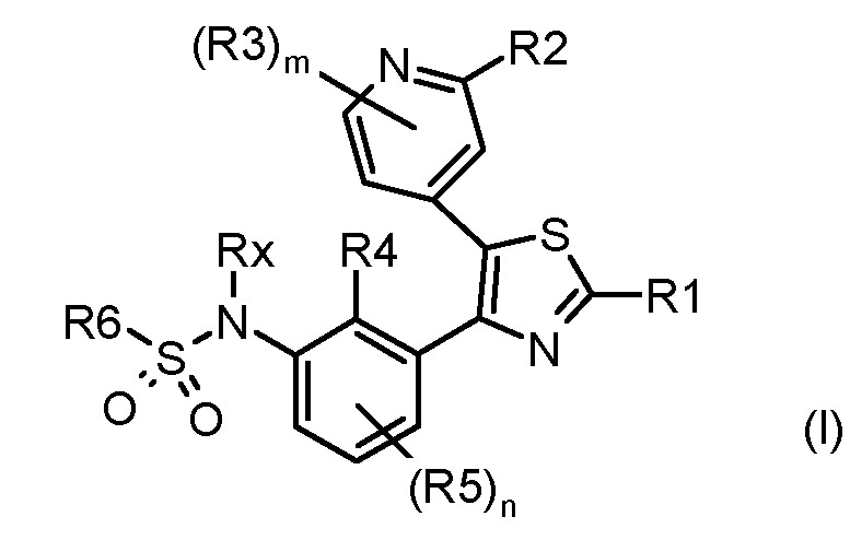 Тиазолилфенилбензолсульфонамидопроизводные в качестве ингибиторов киназ (патент 2606497)