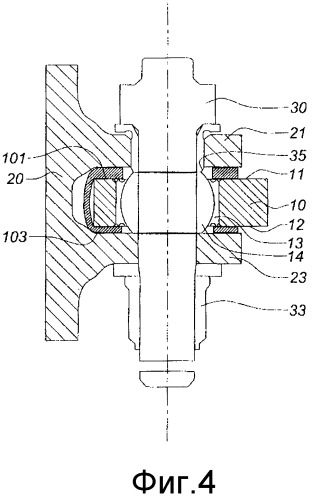 Узел эластомерного амортизатора с соединительной деталью и способ установки такого узла (патент 2389921)