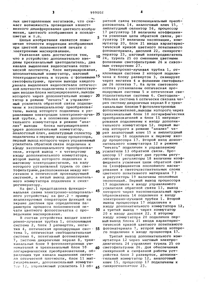 Электронно-копировальное устройство (патент 999002)