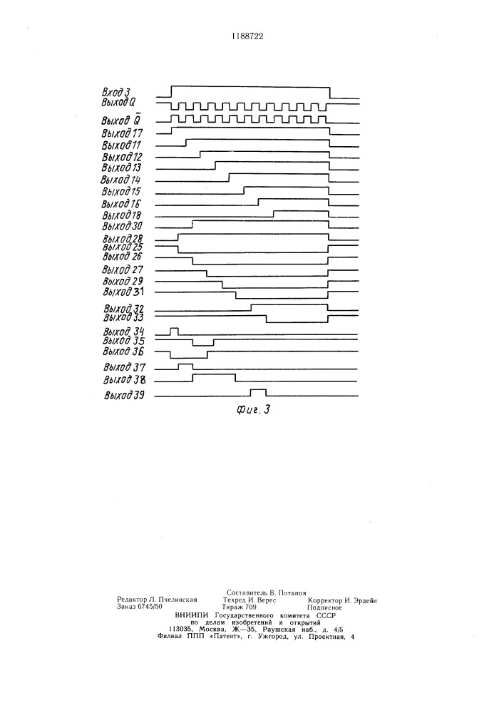 Формирователь синхросигналов (патент 1188722)